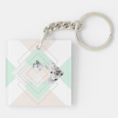 Moderne stijlgeometrische vormgeving sleutelhanger (Achterkant)