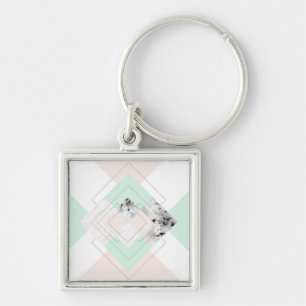 Moderne stijlgeometrische vormgeving sleutelhanger