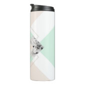 Moderne stijlgeometrische vormgeving thermosbeker (Geroteerd rechts)