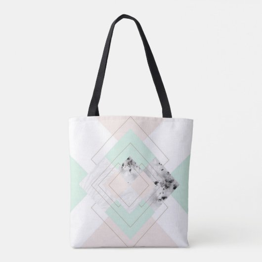 Moderne stijlgeometrische vormgeving tote bag (Achterkant)