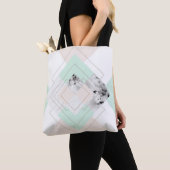Moderne stijlgeometrische vormgeving tote bag (Dichtbij)