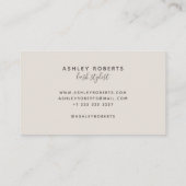 Moderne, stijllijstlicht visitekaartje (Achterkant)