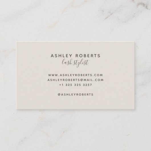 Moderne, stijllijstlicht visitekaartje (Achterkant)