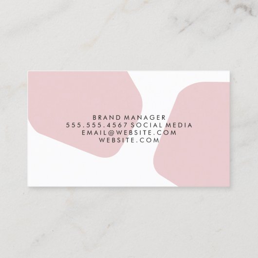 Moderne Stijlsalonlijst Visitekaartje (Achterkant)