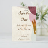 Moderne stijlverf sparen de datumuitnodiging kaart (Staand voorkant)