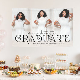 Moderne stijlvol | Afstudeerfoto met 3 foto's Spandoek