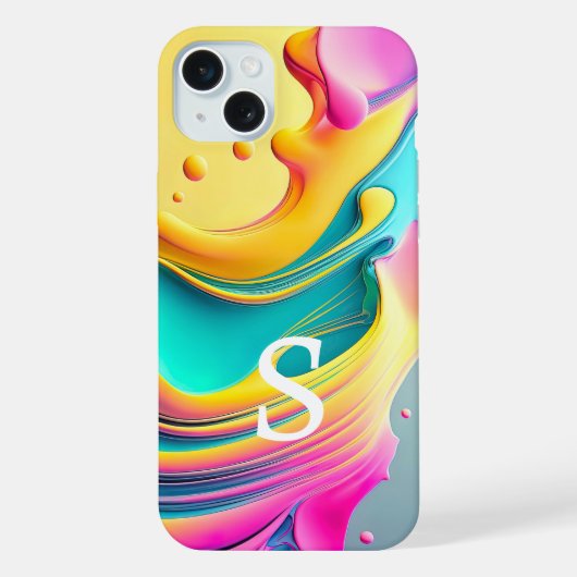 Moderne Stijlvolle Aangepaste Monogram Abstract Pa iPhone Hoesje (Achterkant)