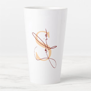 Moderne stijlvolle aangepaste naam latte mok