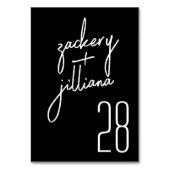 Moderne stijlvolle aangepaste namen bruiloft kaart (Achterkant)