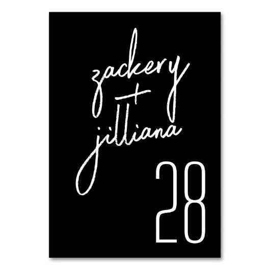 Moderne stijlvolle aangepaste namen bruiloft kaart (Achterkant)