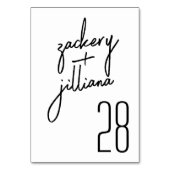 Moderne stijlvolle aangepaste namen bruiloft kaart (Voorkant)