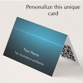 Moderne stijlvolle aangepaste tekst QR-code techno Visitekaartje