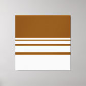 Moderne stijlvolle aardse bruine witte gradiënt st canvas afdruk (Voorkant)