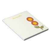 Moderne stijlvolle Abstracte bloemenmeisjesachtige Notitieblok (Schuin)