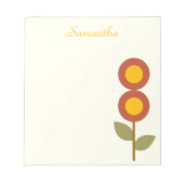 Moderne stijlvolle Abstracte bloemenmeisjesachtige Notitieblok (Voorkant)