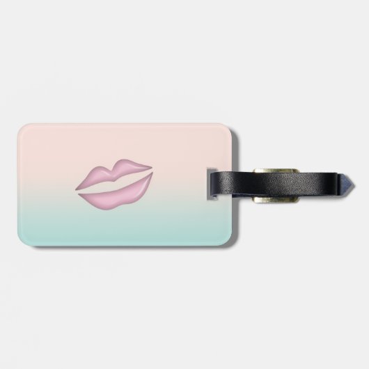Moderne, stijlvolle afbeelding - Lips, persoonlijk Bagagelabel (Achterkant horizontaal)