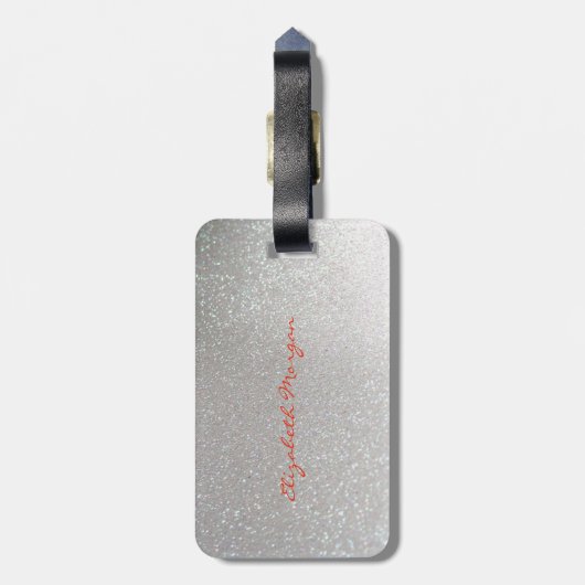 Moderne, stijlvolle afbeelding - rode lips, op maa bagagelabel (Achterkant verticaal)