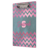 Moderne, stijlvolle afbeelding roze en grijze Chev Klembord (Links)