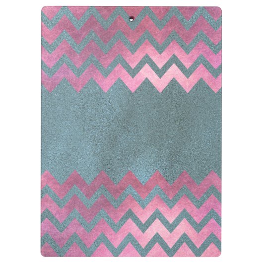 Moderne, stijlvolle afbeelding roze en grijze Chev Klembord (Achterkant)