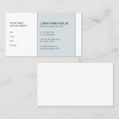 Moderne stijlvolle afspraakreminder Professional Afsprakenkaartje (Voorkant / Achterkant)