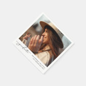 Moderne stijlvolle Afstuderen scriptfoto Servet (Hoek)