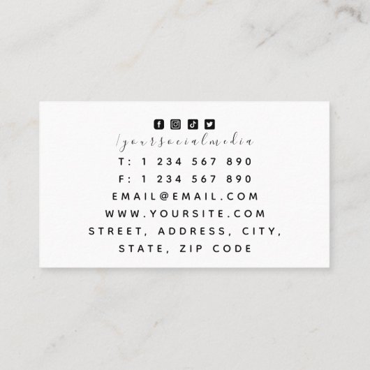 Moderne Stijlvolle Architectuur Uptown House Archi Visitekaartje (Achterkant)