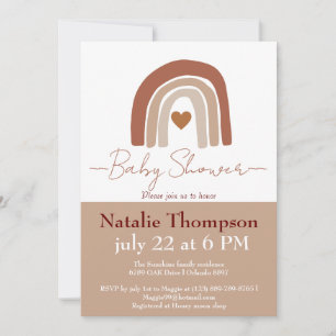 Moderne, stijlvolle baby shower met twee toonaange kaart