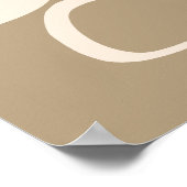 Moderne Stijlvolle Beige Crème Abstract Patroon Poster (Hoek)
