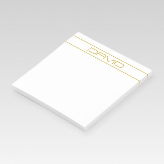 Moderne stijlvolle bewerkbare gouden tekst en lijn post-it® notes