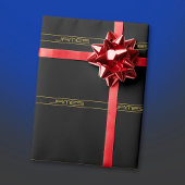 Moderne stijlvolle bewerkbare gouden tekst en stre cadeaupapier