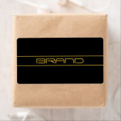 Moderne stijlvolle bewerkbare gouden tekst & lijns etiket (Insitu)