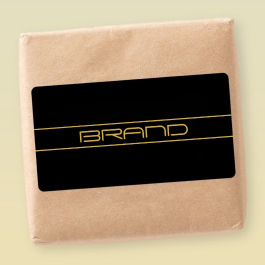 Moderne stijlvolle bewerkbare gouden tekst & lijns etiket