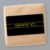 Moderne stijlvolle bewerkbare gouden tekst & lijns etiket