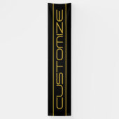 Moderne stijlvolle bewerkbare gouden tekst & lijns spandoek (Verticaal)