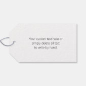 Moderne stijlvolle bewerkbare gouden tekst & strep cadeaulabel (Achterkant Horizontaal)