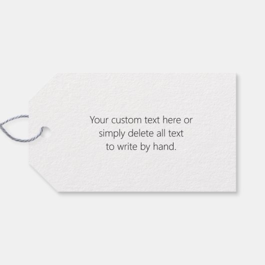 Moderne stijlvolle bewerkbare gouden tekst & strep cadeaulabel (Achterkant Horizontaal)