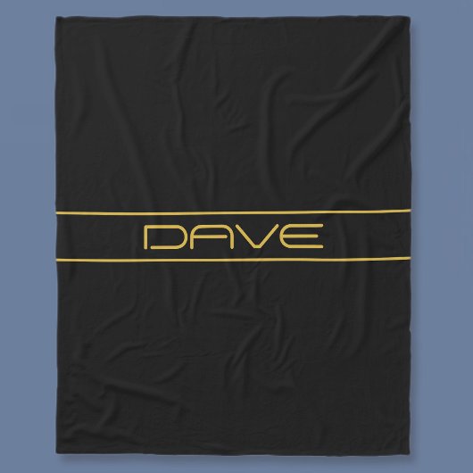 Moderne stijlvolle bewerkbare gouden tekst & strep fleece deken