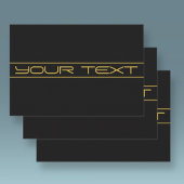 Moderne stijlvolle bewerkbare gouden tekst & strep inpakpapier vel