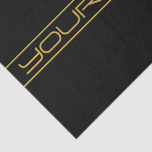 Moderne stijlvolle bewerkbare gouden tekst & strep tissuepapier (Detail)