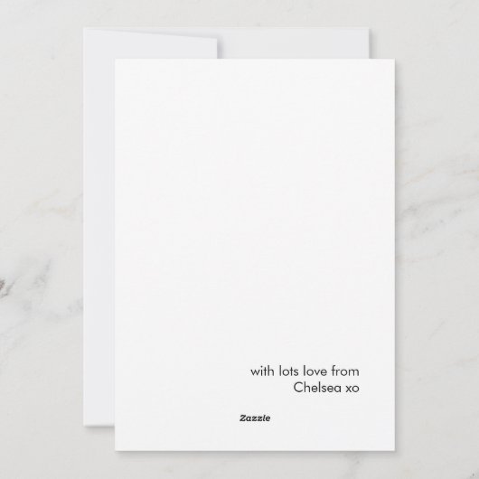 Moderne stijlvolle blauw groen Happy Valentijnse Feestdagenkaart (Achterkant)