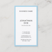 Moderne, stijlvolle, blauwe, eenvoudige, professio visitekaartje (Voorkant)