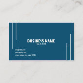 Moderne, stijlvolle, blauwe, mobiele autowrak met visitekaartje (Achterkant)