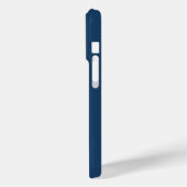 moderne stijlvolle blauwe monogram initiaal Case-Mate iPhone case (Achterkant / Links)