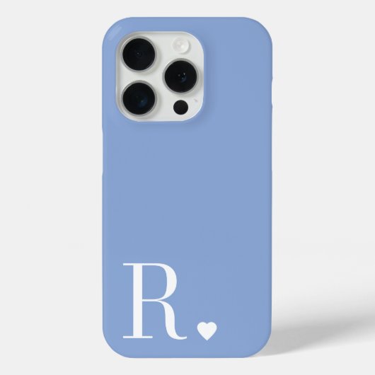 moderne stijlvolle blauwe monogram initiaal Case-Mate iPhone case (Achterkant)
