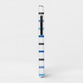 Moderne stijlvolle blauwe strepen op maat Case-Mate iPhone case (Achterkant/links)