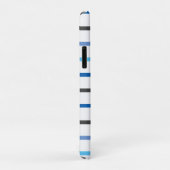 Moderne stijlvolle blauwe strepen op maat Case-Mate iPhone case (Achterkant/rechts)