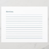 Moderne stijlvolle Blauwgroen Cook Eat Repeat Rece (Achterkant)