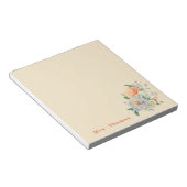 Moderne Stijlvolle Bloemen Leraar Waardering Notitieblok (Schuin)