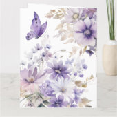 Moderne stijlvolle bloemengelukkige Moederdag Kaar Kaart (Achterkant)