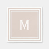 Moderne Stijlvolle Blush Aangepaste Monogram Servetten (Voorkant)